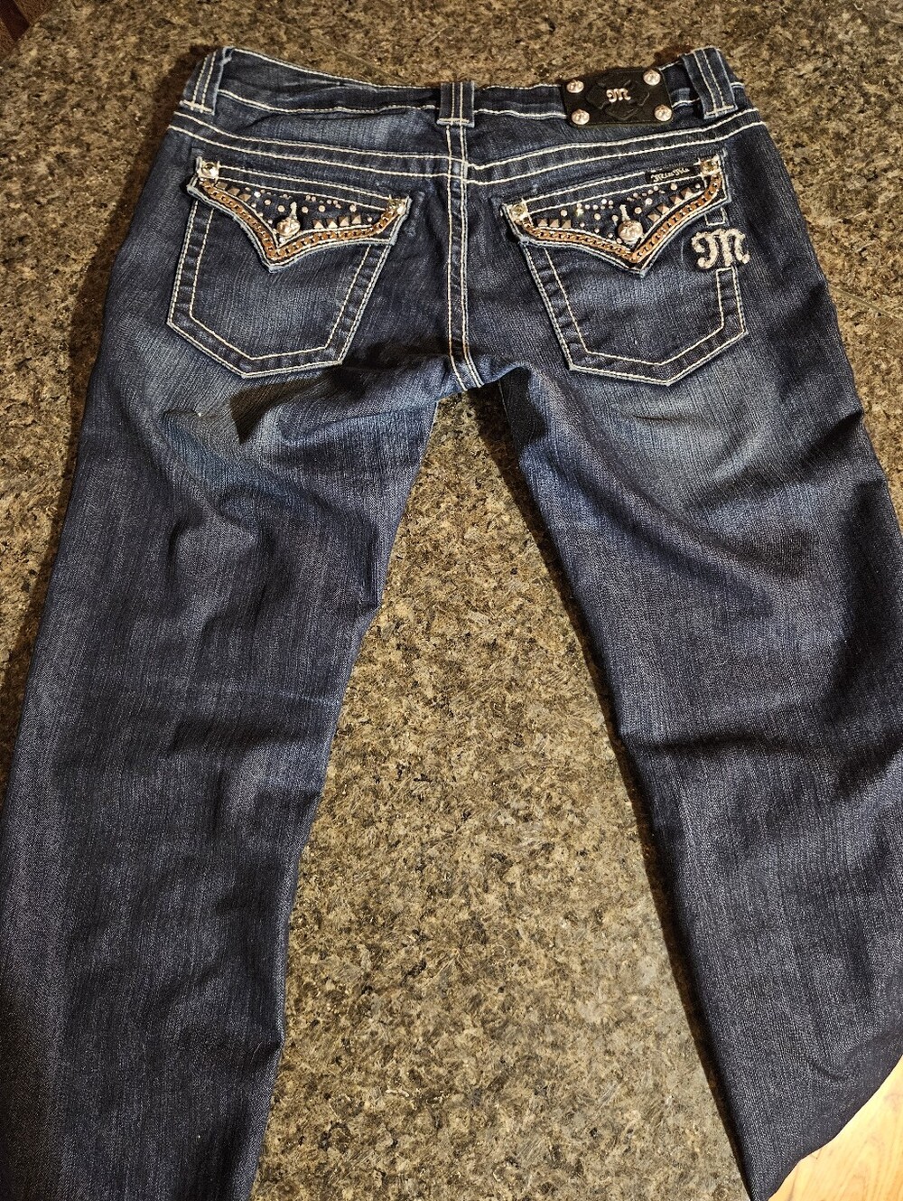 Miss Me Women's Dark Blue Denim Bootcut Jeans From Buckle Size 31